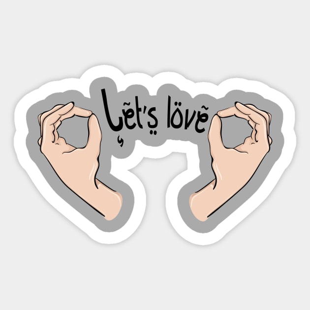 Let's Love Sticker by HaldedaArts